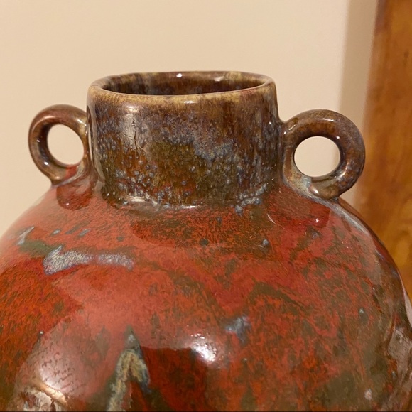 BOHEMIAN pottery vase handmade dipped ceramic boho - Picture 5 of 7